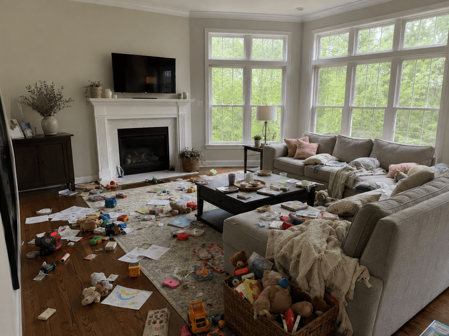 Before: Living room & floors